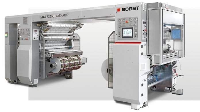 Bobst unveils Nova SX 550 solventless laminating machine