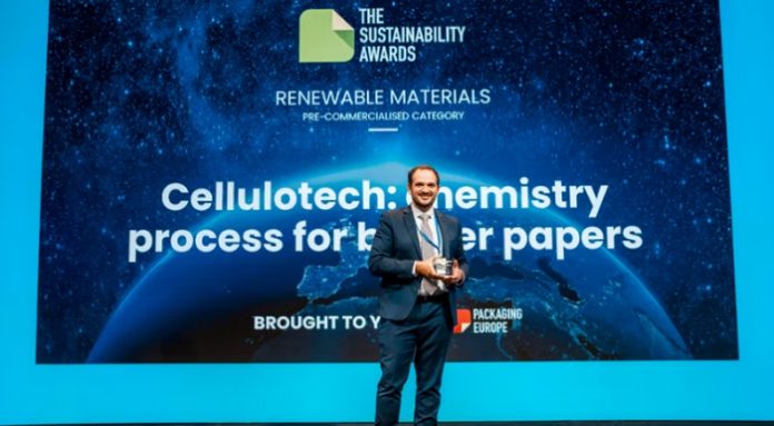 Canadian Startup Cellulotech Wins Prestigious Renewable Materials Sustainability Award from Packaging Europe